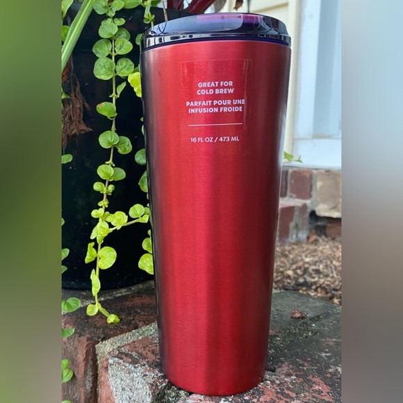Starbucks Watermelon Cold Brew Cup Blue Gradient Stainless Steel Tumbler 16oz - Picture 9 of 16